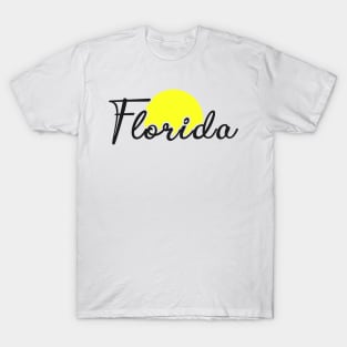 Florida Nice Script Summertime Sunshine Florida Is Calling T-Shirt